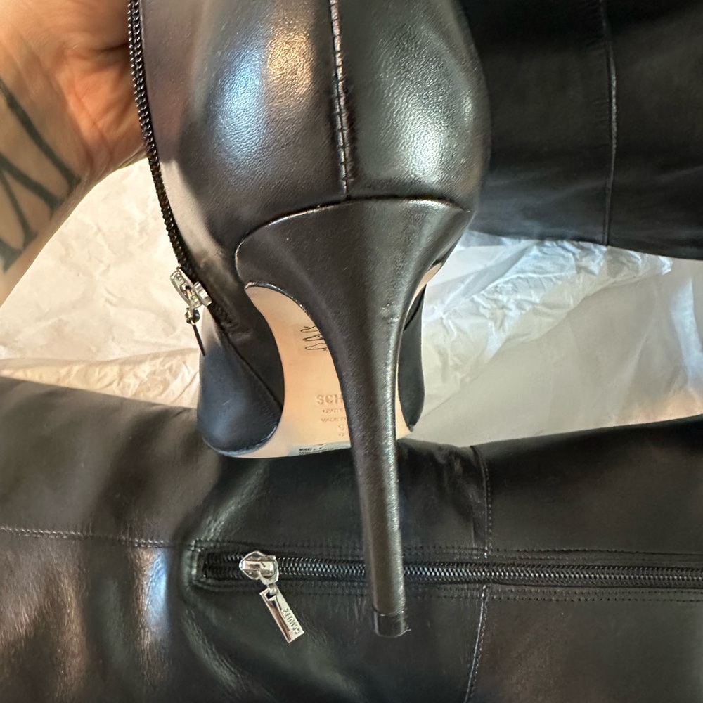 SCHUTZ Sleek Black Over the Knee Boots - Picture 2 of 10